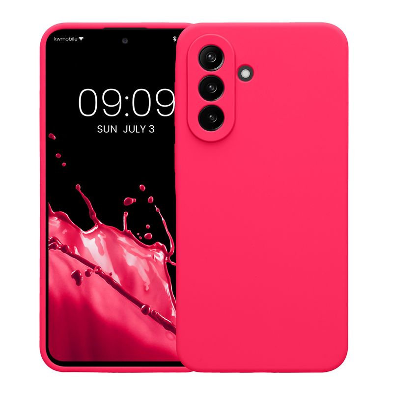 Laptop, Telefoane si Tablete - Telefoane mobile si accesorii - Accesorii Telefoane - Huse telefoane - Husa Kwmobile pentru Samsung Galaxy A37 5G, anti-alunecare, anti-amprenta, silicon, roz - Infinity.ro