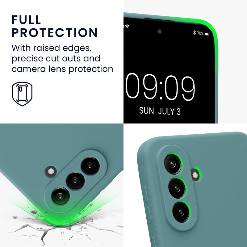 Laptop, Telefoane si Tablete - Telefoane mobile si accesorii - Accesorii Telefoane - Huse telefoane - Husa Kwmobile pentru Samsung Galaxy A37 5G, anti-alunecare, anti-amprenta, silicon, albastru - Infinity.ro