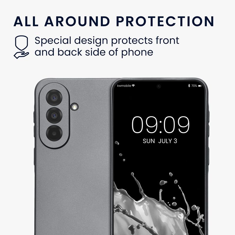 Laptop, Telefoane si Tablete - Telefoane mobile si accesorii - Accesorii Telefoane - Huse telefoane - Husa Kwmobile pentru Samsung Galaxy A37 5G, anti-alunecare, protectie la zgarieturi, silicon, gri - Infinity.ro