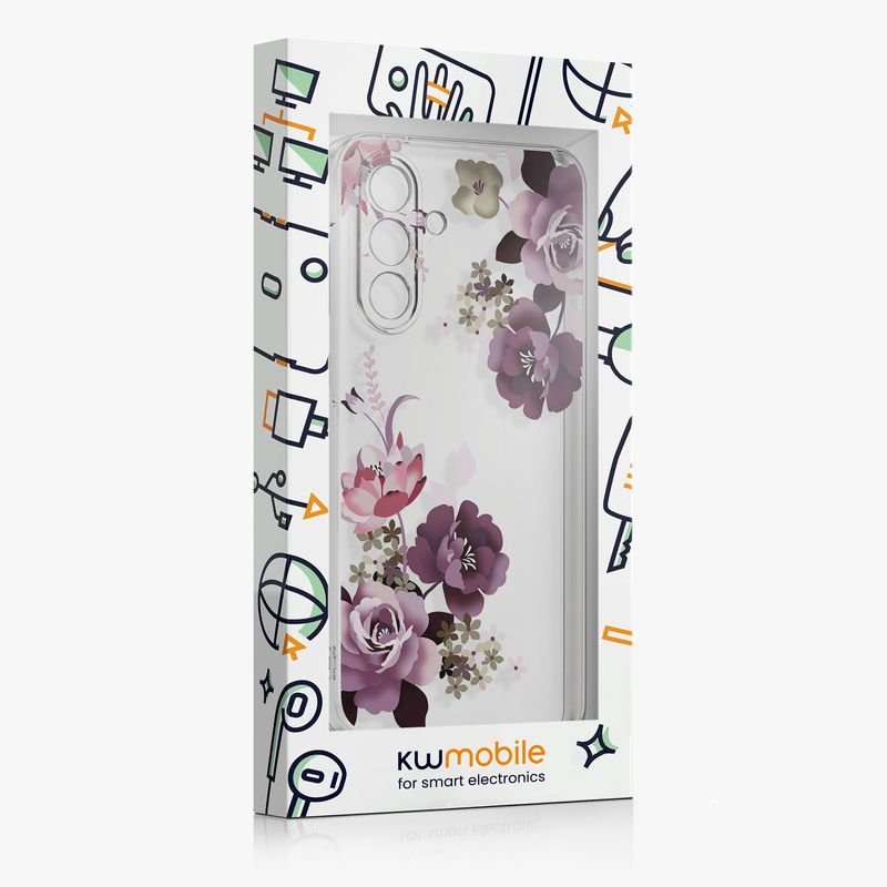 Laptop, Telefoane si Tablete - Telefoane mobile si accesorii - Accesorii Telefoane - Huse telefoane - Husa Kwmobile pentru Samsung Galaxy A36 5G, protectie la zgarieturi, TPU, sticla temperata, mov, transparent - Infinity.ro