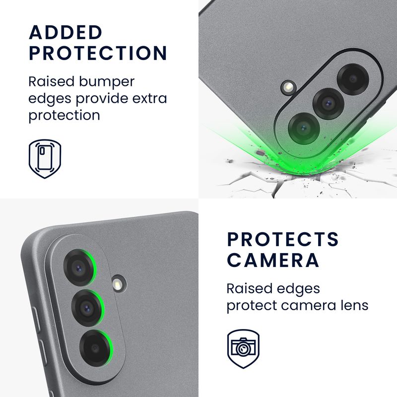 Laptop, Telefoane si Tablete - Telefoane mobile si accesorii - Accesorii Telefoane - Huse telefoane - Husa Kwmobile pentru Samsung Galaxy A37 5G, anti-alunecare, protectie la zgarieturi, silicon, gri - Infinity.ro
