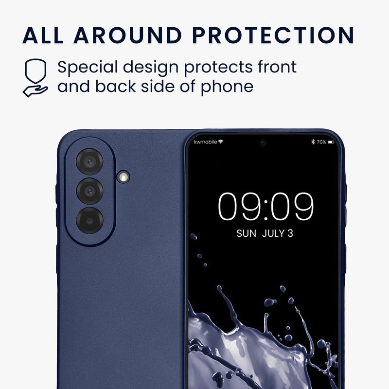 Laptop, Telefoane si Tablete - Telefoane mobile si accesorii - Accesorii Telefoane - Huse telefoane - Husa Kwmobile pentru Samsung Galaxy A37 5G, anti-alunecare, protectie la zgarieturi, silicon, albastru - Infinity.ro