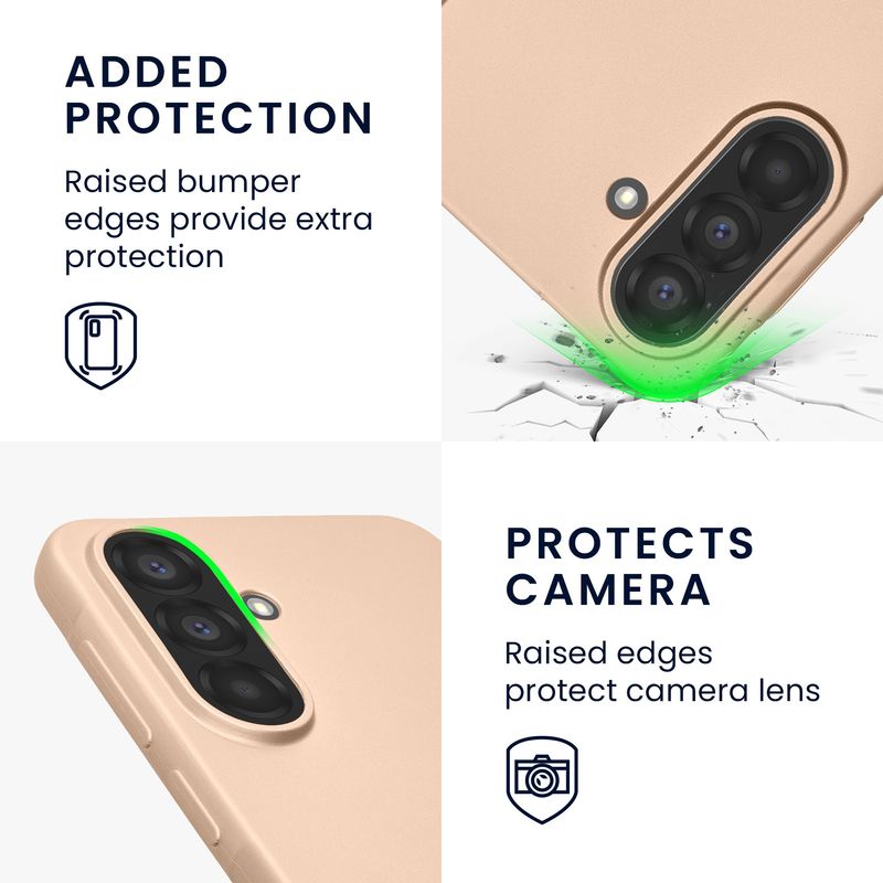 Laptop, Telefoane si Tablete - Telefoane mobile si accesorii - Accesorii Telefoane - Huse telefoane - Husa Kwmobile pentru Samsung Galaxy A37 5G, anti-alunecare, protectie la zgarieturi, silicon, auriu - Infinity.ro