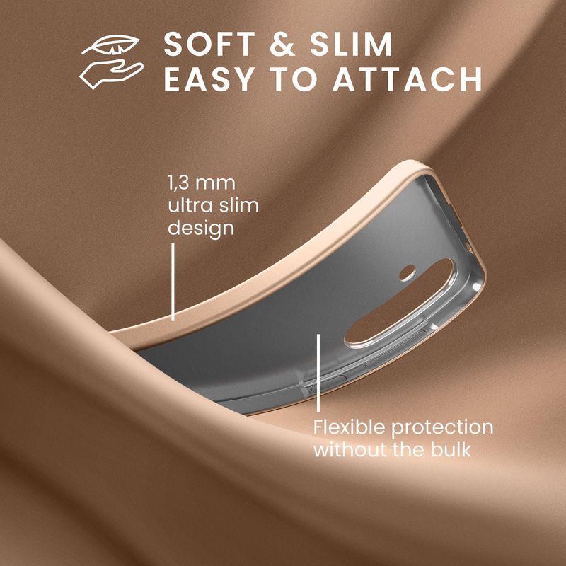 Laptop, Telefoane si Tablete - Telefoane mobile si accesorii - Accesorii Telefoane - Huse telefoane - Husa Kwmobile pentru Samsung Galaxy A37 5G, anti-alunecare, protectie la zgarieturi, silicon, auriu - Infinity.ro