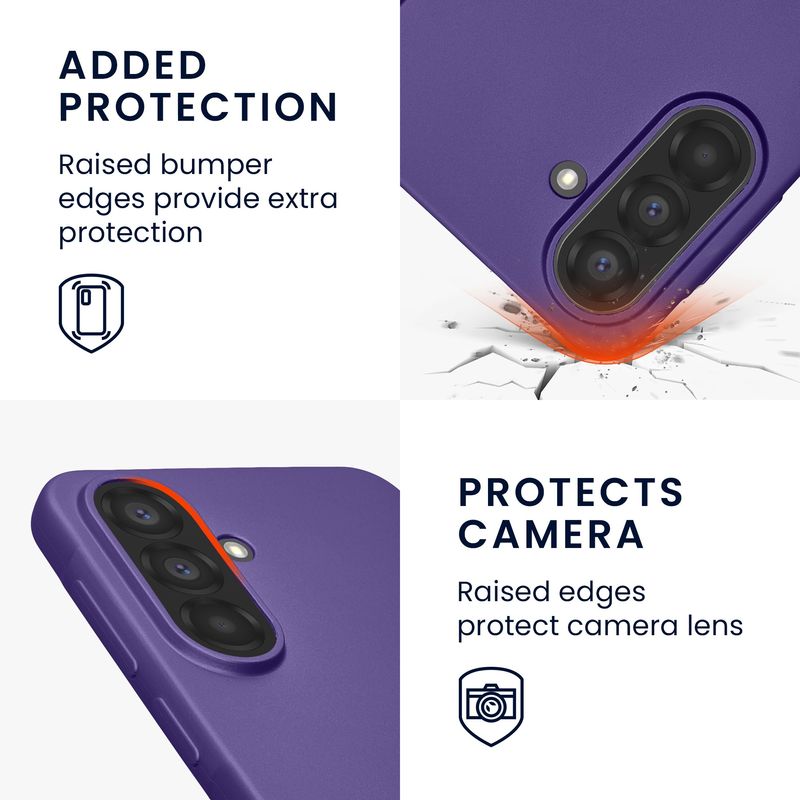 Laptop, Telefoane si Tablete - Telefoane mobile si accesorii - Accesorii Telefoane - Huse telefoane - Husa Kwmobile pentru Samsung Galaxy A37 5G, anti-alunecare, silicon, albastru-violet - Infinity.ro