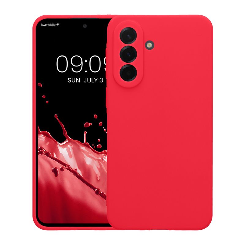 Laptop, Telefoane si Tablete - Telefoane mobile si accesorii - Accesorii Telefoane - Huse telefoane - Husa Kwmobile pentru Samsung Galaxy A37 5G, anti-alunecare, silicon, roz neon - Infinity.ro