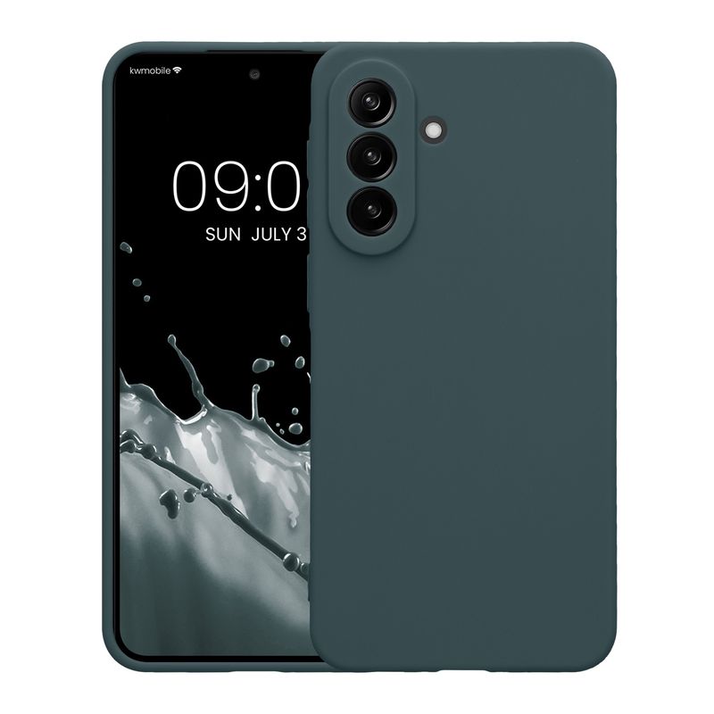 Laptop, Telefoane si Tablete - Telefoane mobile si accesorii - Accesorii Telefoane - Huse telefoane - Husa Kwmobile pentru Samsung Galaxy A37 5G, anti-alunecare, silicon, ardezie - Infinity.ro
