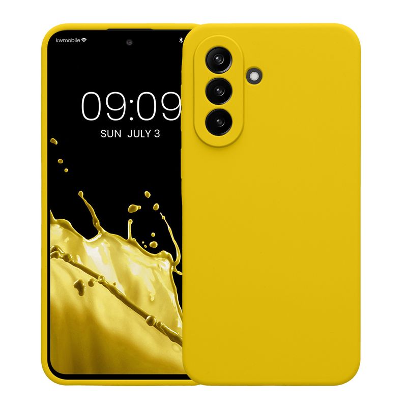 Laptop, Telefoane si Tablete - Telefoane mobile si accesorii - Accesorii Telefoane - Huse telefoane - Husa Kwmobile pentru Samsung Galaxy A37 5G, anti-alunecare, silicon, galben - Infinity.ro