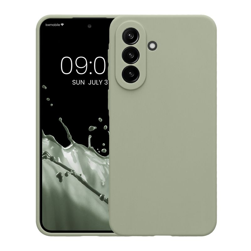 Laptop, Telefoane si Tablete - Telefoane mobile si accesorii - Accesorii Telefoane - Huse telefoane - Husa Kwmobile pentru Samsung Galaxy A37 5G, anti-alunecare, silicon, verde, gri - Infinity.ro