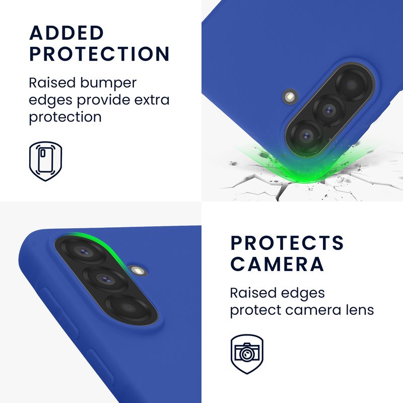 Laptop, Telefoane si Tablete - Telefoane mobile si accesorii - Accesorii Telefoane - Huse telefoane - Husa Kwmobile pentru Samsung Galaxy A37 5G, incarcare wireless, anti-alunecare, TPU, albastru - Infinity.ro