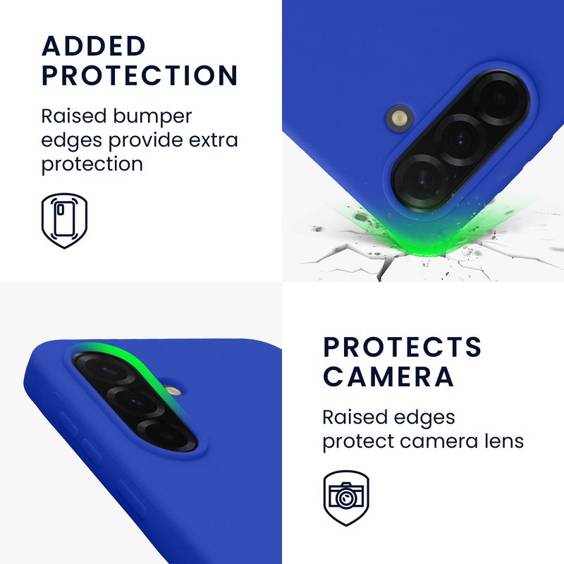 Laptop, Telefoane si Tablete - Telefoane mobile si accesorii - Accesorii Telefoane - Huse telefoane - Husa Kwmobile pentru Samsung Galaxy A37 5G, incarcare wireless, anti-alunecare, silicon, albastru - Infinity.ro