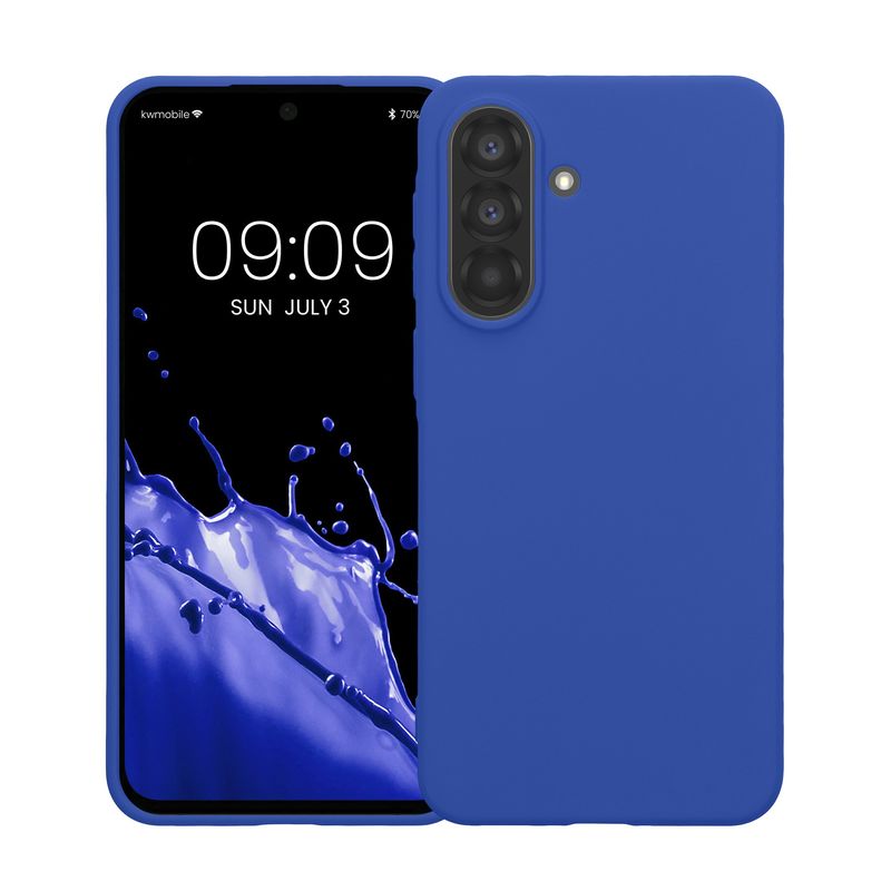 Laptop, Telefoane si Tablete - Telefoane mobile si accesorii - Accesorii Telefoane - Huse telefoane - Husa Kwmobile pentru Samsung Galaxy A37 5G, incarcare wireless, anti-alunecare, TPU, albastru - Infinity.ro