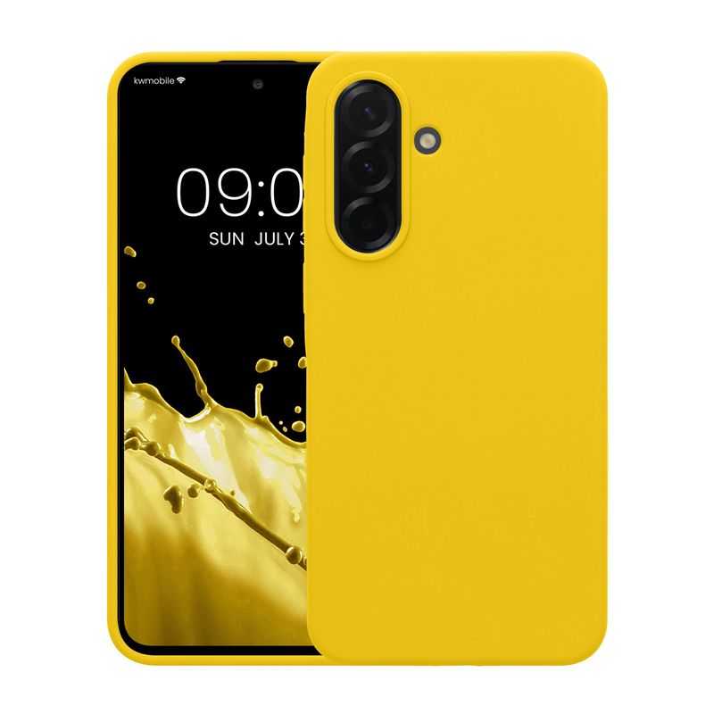 Laptop, Telefoane si Tablete - Telefoane mobile si accesorii - Accesorii Telefoane - Huse telefoane - Husa Kwmobile pentru Samsung Galaxy A37 5G, incarcare wireless, silicon, galben - Infinity.ro