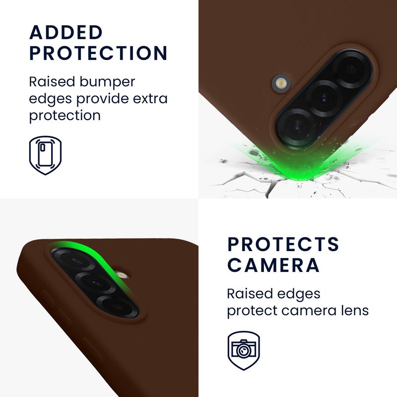 Laptop, Telefoane si Tablete - Telefoane mobile si accesorii - Accesorii Telefoane - Huse telefoane - Husa Kwmobile pentru Samsung Galaxy A37 5G, incarcare wireless, silicon, maro - Infinity.ro