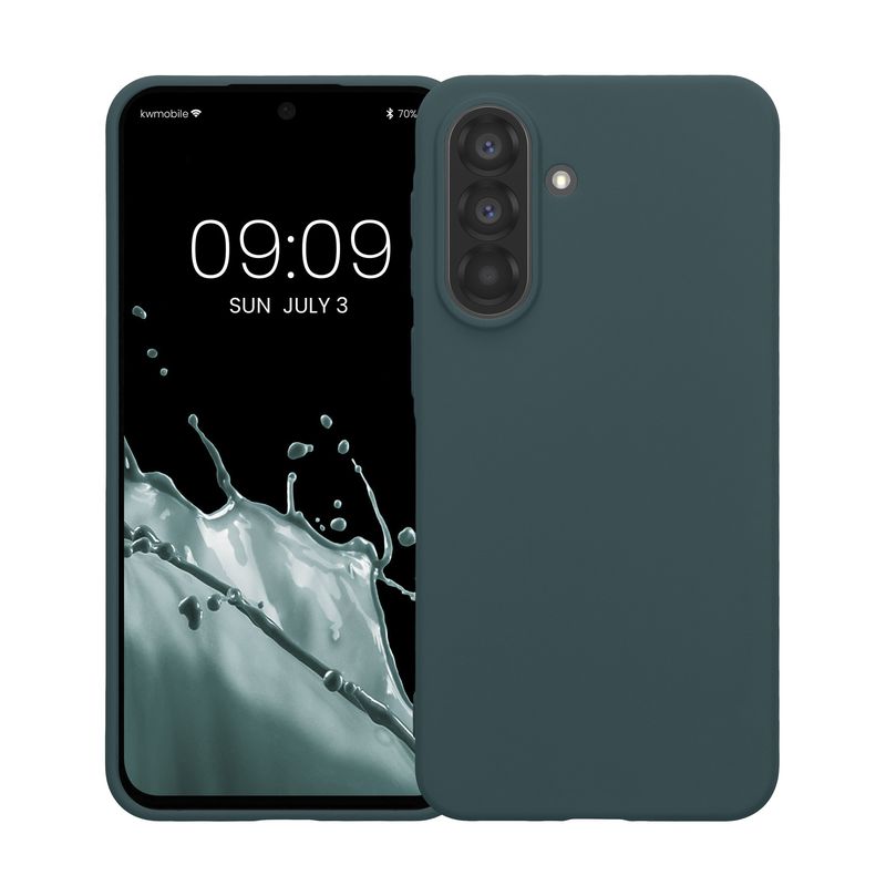 Laptop, Telefoane si Tablete - Telefoane mobile si accesorii - Accesorii Telefoane - Huse telefoane - Husa Kwmobile pentru Samsung Galaxy A37 5G, incarcare wireless, TPU, ardezie - Infinity.ro