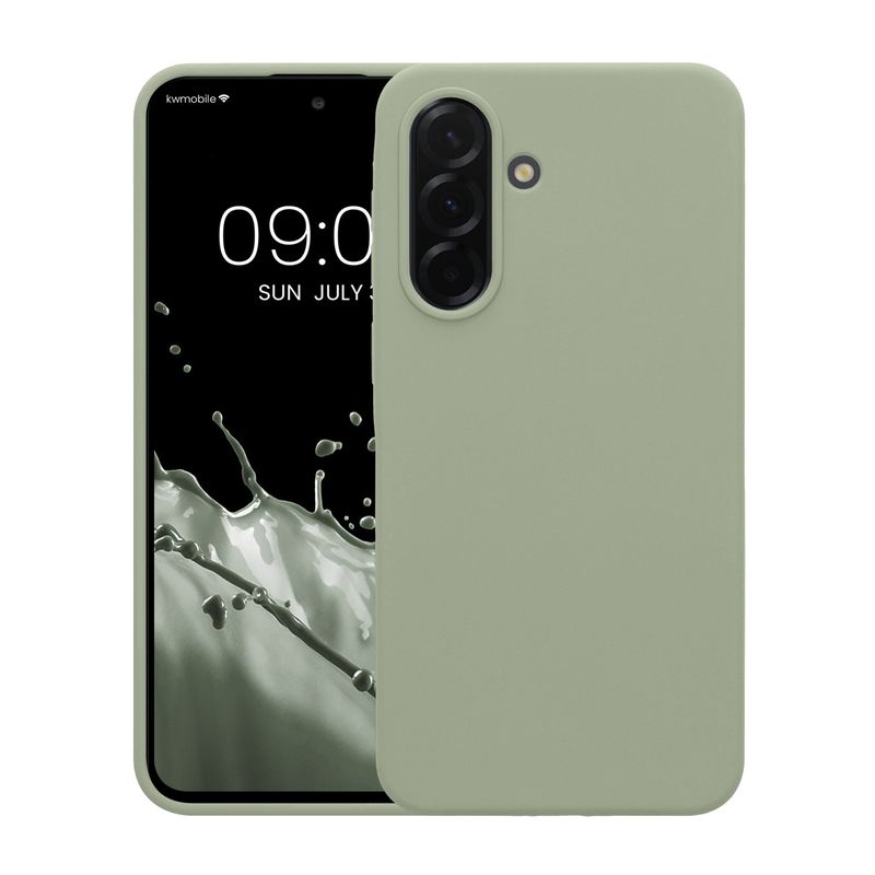Laptop, Telefoane si Tablete - Telefoane mobile si accesorii - Accesorii Telefoane - Huse telefoane - Husa Kwmobile pentru Samsung Galaxy A37 5G, incarcare wireless, silicon, verde, gri - Infinity.ro