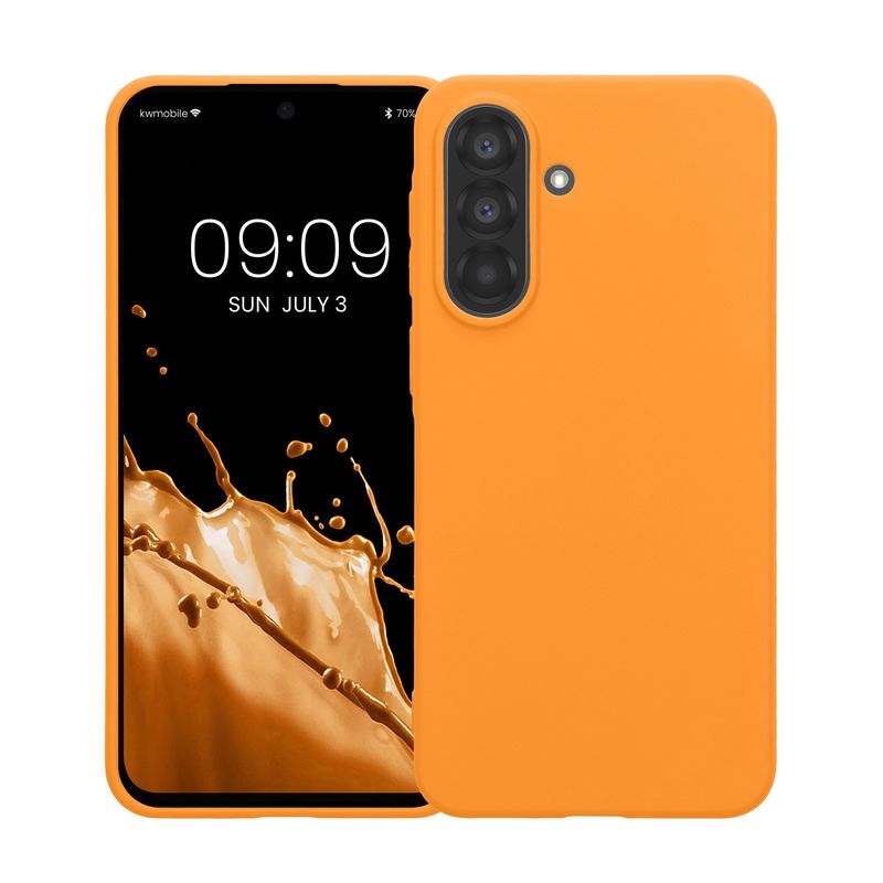 Laptop, Telefoane si Tablete - Telefoane mobile si accesorii - Accesorii Telefoane - Huse telefoane - Husa Kwmobile pentru Samsung Galaxy A37 5G, incarcare wireless, TPU, portocaliu - Infinity.ro