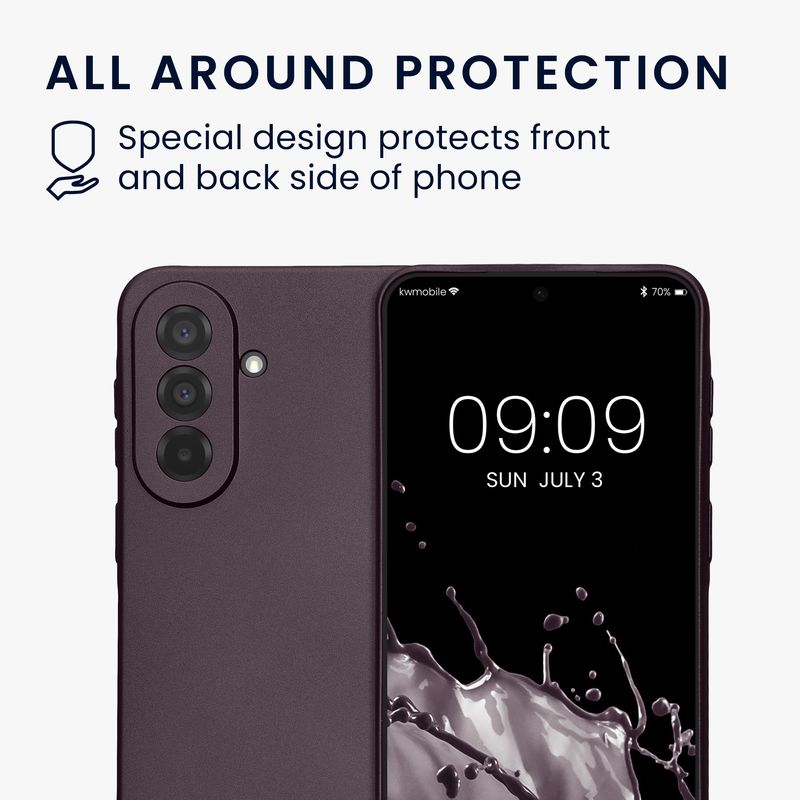 Laptop, Telefoane si Tablete - Telefoane mobile si accesorii - Accesorii Telefoane - Huse telefoane - Husa Kwmobile pentru Samsung Galaxy A37 5G, protectie la zgarieturi, anti-alunecare, silicon, mov - Infinity.ro