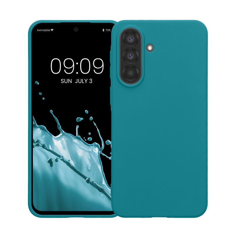 Laptop, Telefoane si Tablete - Telefoane mobile si accesorii - Accesorii Telefoane - Huse telefoane - Husa Kwmobile pentru Samsung Galaxy A37 5G, incarcare wireless, TPU, turcoaz - Infinity.ro