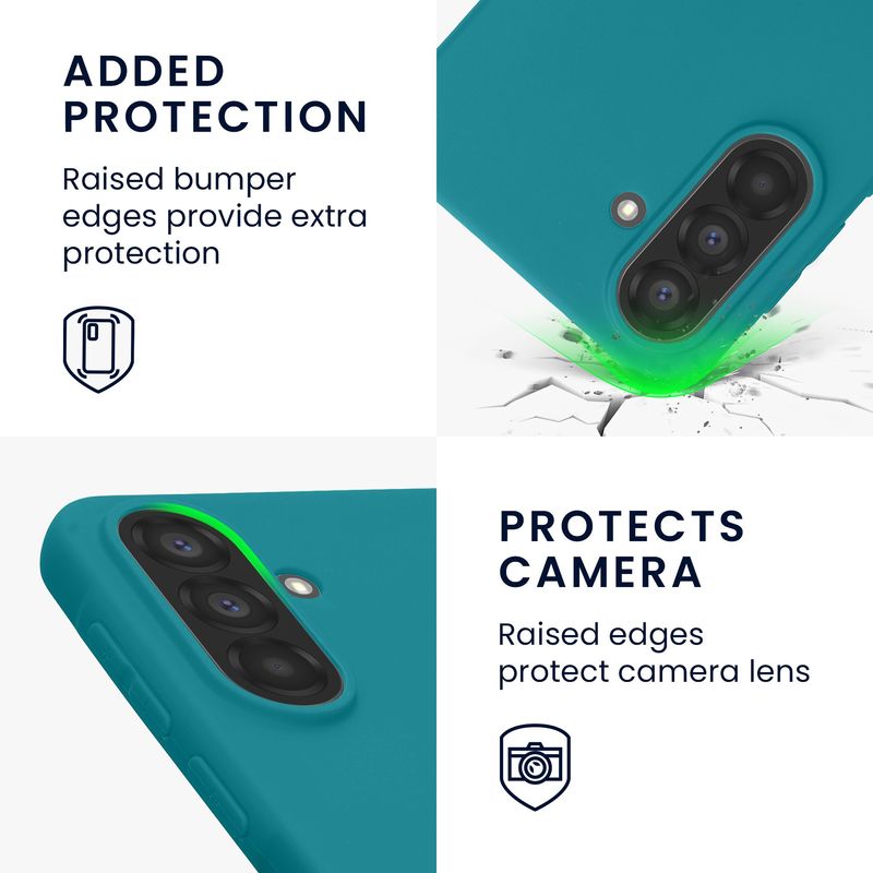Laptop, Telefoane si Tablete - Telefoane mobile si accesorii - Accesorii Telefoane - Huse telefoane - Husa Kwmobile pentru Samsung Galaxy A37 5G, incarcare wireless, TPU, turcoaz - Infinity.ro