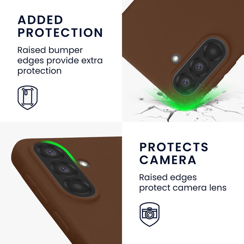 Laptop, Telefoane si Tablete - Telefoane mobile si accesorii - Accesorii Telefoane - Huse telefoane - Husa Kwmobile pentru Samsung Galaxy A37 5G, incarcare wireless, TPU, maro - Infinity.ro