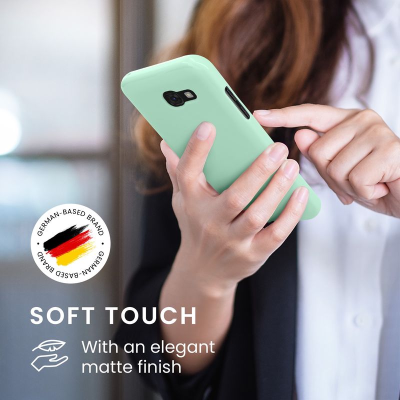 Laptop, Telefoane si Tablete - Telefoane mobile si accesorii - Accesorii Telefoane - Huse telefoane - Husa Kwmobile pentru Samsung Galaxy A5 (2017), incarcare wireless, silicon, verde - Infinity.ro