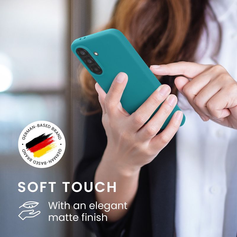 Laptop, Telefoane si Tablete - Telefoane mobile si accesorii - Accesorii Telefoane - Huse telefoane - Husa Kwmobile pentru Samsung Galaxy A37 5G, incarcare wireless, TPU, turcoaz - Infinity.ro