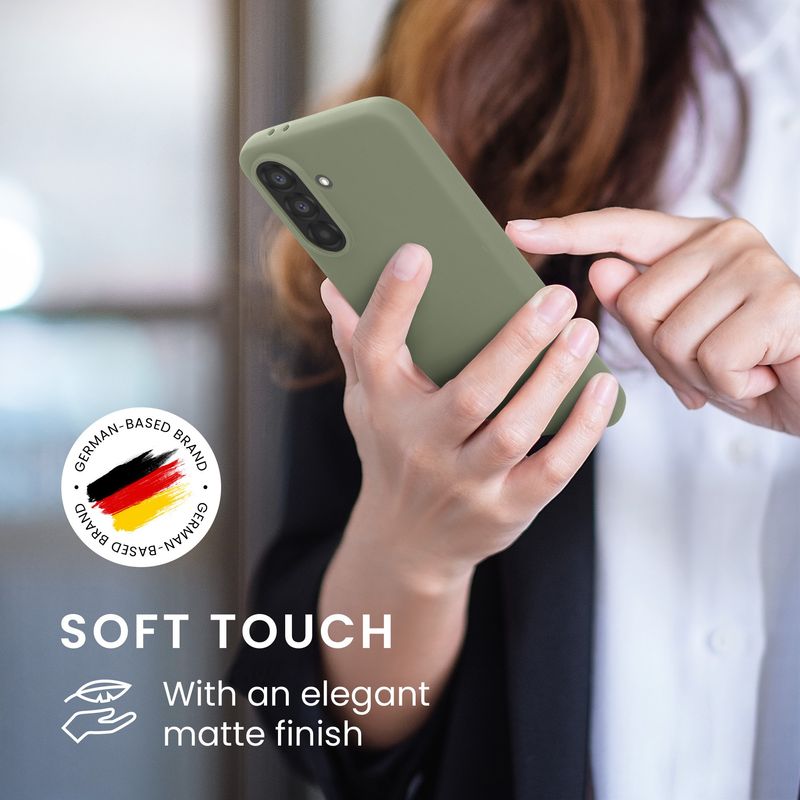 Laptop, Telefoane si Tablete - Telefoane mobile si accesorii - Accesorii Telefoane - Huse telefoane - Husa Kwmobile pentru Samsung Galaxy A37 5G, incarcare wireless, TPU, verde, gri - Infinity.ro