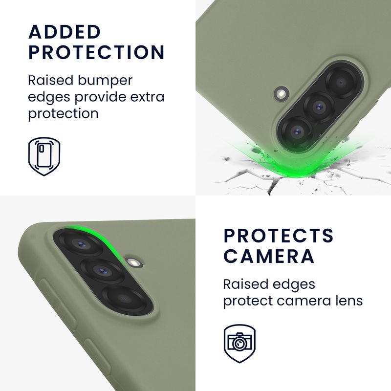 Laptop, Telefoane si Tablete - Telefoane mobile si accesorii - Accesorii Telefoane - Huse telefoane - Husa Kwmobile pentru Samsung Galaxy A37 5G, incarcare wireless, TPU, verde, gri - Infinity.ro