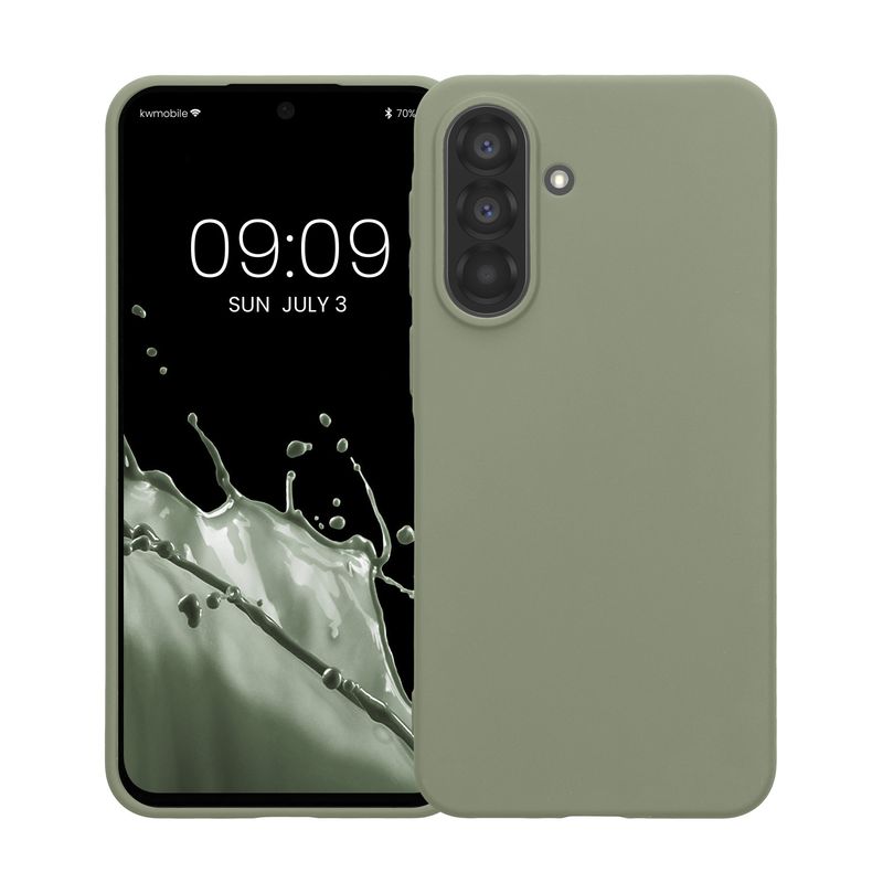 Laptop, Telefoane si Tablete - Telefoane mobile si accesorii - Accesorii Telefoane - Huse telefoane - Husa Kwmobile pentru Samsung Galaxy A37 5G, incarcare wireless, TPU, verde, gri - Infinity.ro