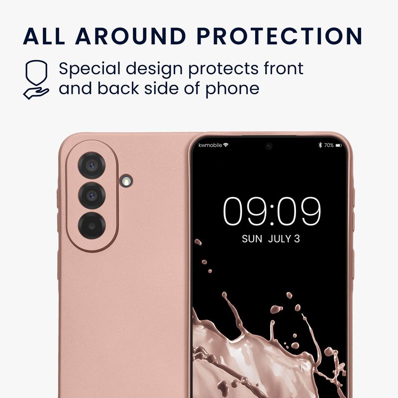 Laptop, Telefoane si Tablete - Telefoane mobile si accesorii - Accesorii Telefoane - Huse telefoane - Husa Kwmobile pentru Samsung Galaxy A37 5G, protectie la zgarieturi, silicon, auriu - Infinity.ro