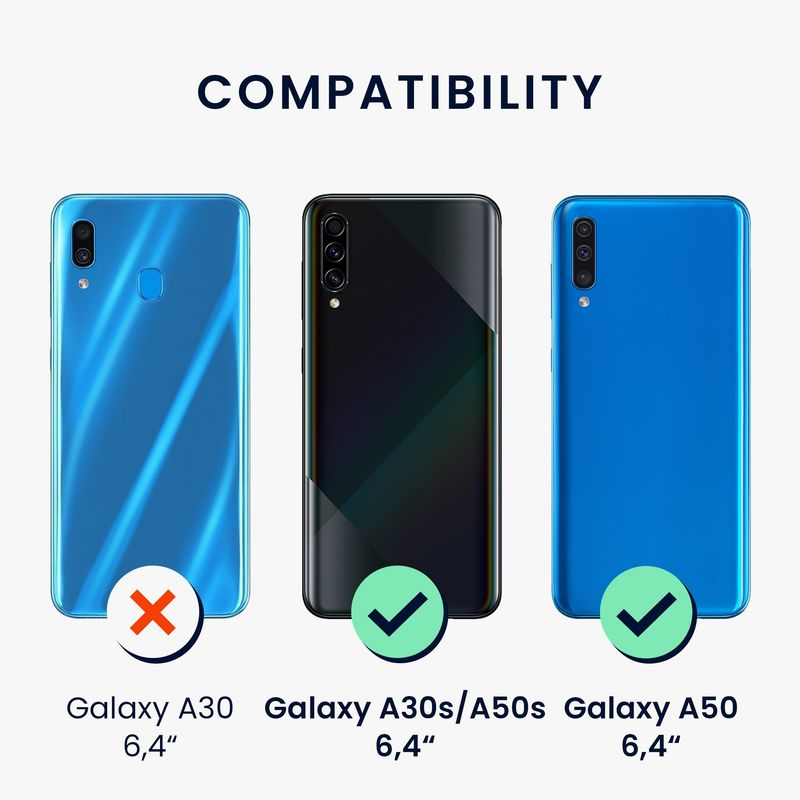 Laptop, Telefoane si Tablete - Telefoane mobile si accesorii - Accesorii Telefoane - Huse telefoane - Husa Kwmobile pentru Samsung Galaxy A50/Galaxy A50s/Galaxy A30s, incarcare wireless, anti-alunecare, silicon, negru - Infinity.ro
