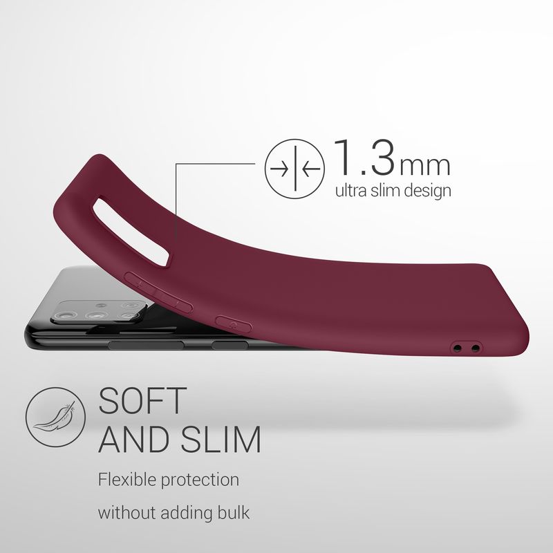 Laptop, Telefoane si Tablete - Telefoane mobile si accesorii - Accesorii Telefoane - Huse telefoane - Husa Kwmobile pentru Samsung Galaxy A51, incarcare wireless, silicon, mov - Infinity.ro