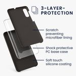 Laptop, Telefoane si Tablete - Telefoane mobile si accesorii - Accesorii Telefoane - Huse telefoane - Husa Kwmobile pentru Samsung Galaxy A50/Galaxy A50s/Galaxy A30s, incarcare wireless, anti-alunecare, silicon, negru - Infinity.ro