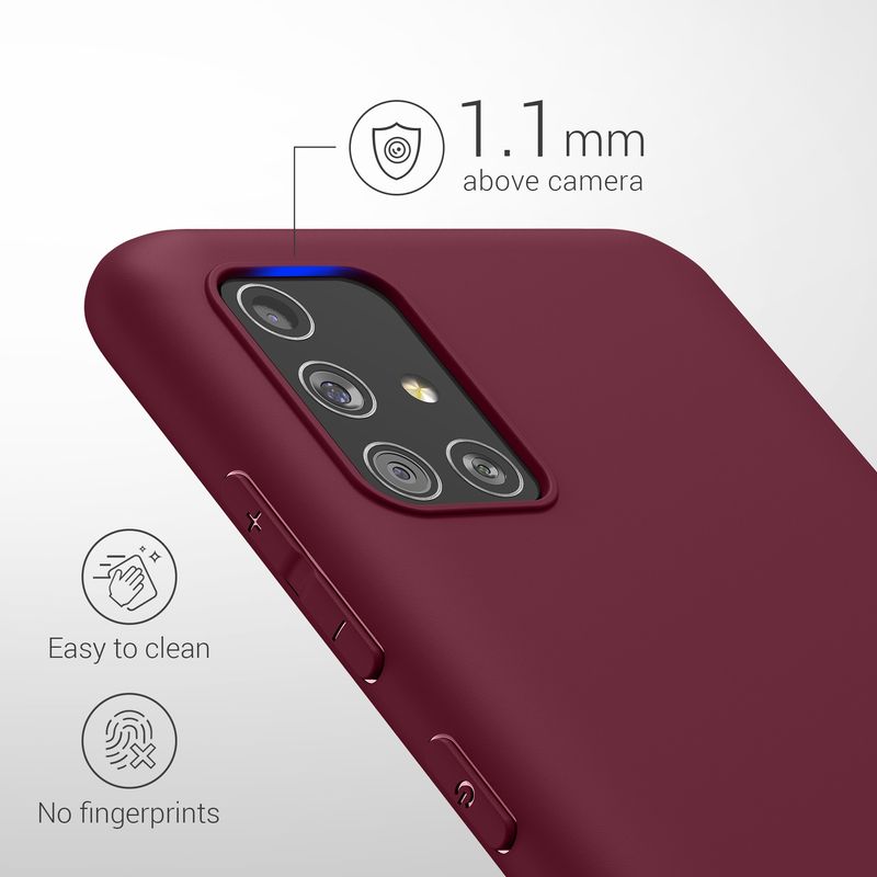 Laptop, Telefoane si Tablete - Telefoane mobile si accesorii - Accesorii Telefoane - Huse telefoane - Husa Kwmobile pentru Samsung Galaxy A51, incarcare wireless, silicon, mov - Infinity.ro