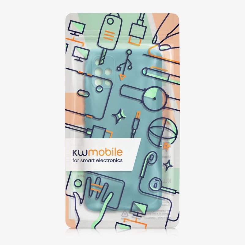 Laptop, Telefoane si Tablete - Telefoane mobile si accesorii - Accesorii Telefoane - Huse telefoane - Husa Kwmobile pentru Samsung Galaxy A51, anti-alunecare, silicon, turcoaz mat - Infinity.ro