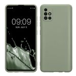 Laptop, Telefoane si Tablete - Telefoane mobile si accesorii - Accesorii Telefoane - Huse telefoane - Husa Kwmobile pentru Samsung Galaxy A51, anti-alunecare, silicon, verde, gri - Infinity.ro