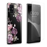 Laptop, Telefoane si Tablete - Telefoane mobile si accesorii - Accesorii Telefoane - Huse telefoane - Husa Kwmobile pentru Samsung Galaxy A51, protectie la zgarieturi, TPU, sticla temperata, mov, transparent - Infinity.ro