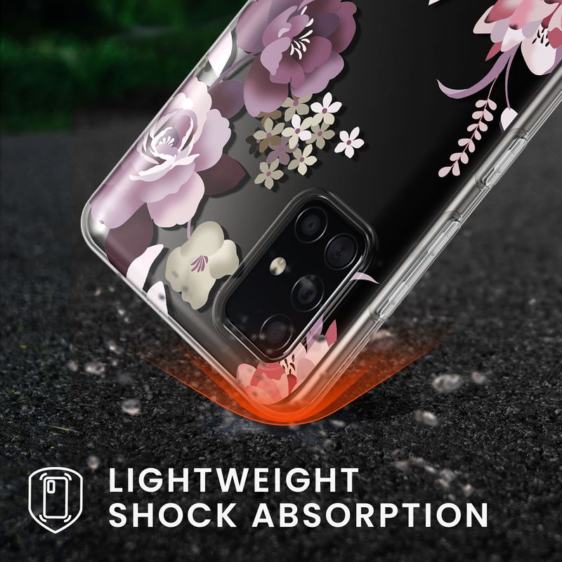 Laptop, Telefoane si Tablete - Telefoane mobile si accesorii - Accesorii Telefoane - Huse telefoane - Husa Kwmobile pentru Samsung Galaxy A51, protectie la zgarieturi, TPU, sticla temperata, mov, transparent - Infinity.ro