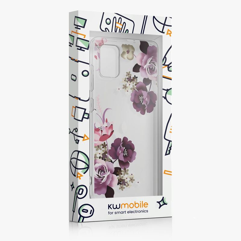 Laptop, Telefoane si Tablete - Telefoane mobile si accesorii - Accesorii Telefoane - Huse telefoane - Husa Kwmobile pentru Samsung Galaxy A51, protectie la zgarieturi, TPU, sticla temperata, mov, transparent - Infinity.ro