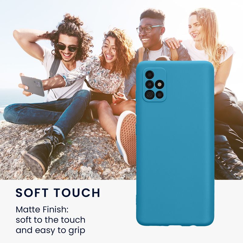 Laptop, Telefoane si Tablete - Telefoane mobile si accesorii - Accesorii Telefoane - Huse telefoane - Husa Kwmobile pentru Samsung Galaxy A51, protectie la zgarieturi, silicon, albastru - Infinity.ro