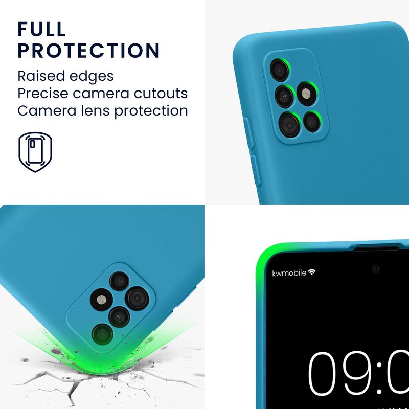 Laptop, Telefoane si Tablete - Telefoane mobile si accesorii - Accesorii Telefoane - Huse telefoane - Husa Kwmobile pentru Samsung Galaxy A51, protectie la zgarieturi, silicon, albastru - Infinity.ro