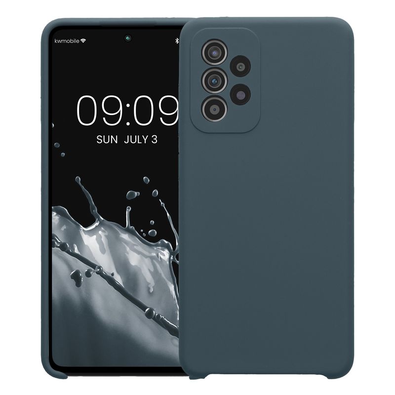 Laptop, Telefoane si Tablete - Telefoane mobile si accesorii - Accesorii Telefoane - Huse telefoane - Husa Kwmobile pentru Samsung Galaxy A52/Galaxy A52 5G/Galaxy A52s 5G, anti-alunecare, anti-amprenta, silicon, gri - Infinity.ro