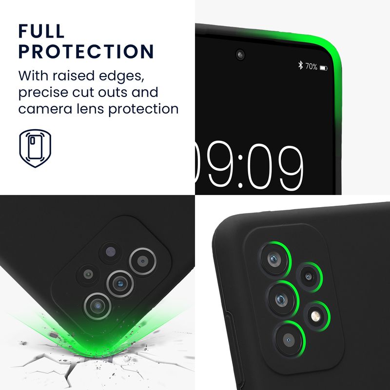 Laptop, Telefoane si Tablete - Telefoane mobile si accesorii - Accesorii Telefoane - Huse telefoane - Husa Kwmobile pentru Samsung Galaxy A52/Galaxy A52 5G/Galaxy A52s 5G, anti-alunecare, silicon, negru - Infinity.ro