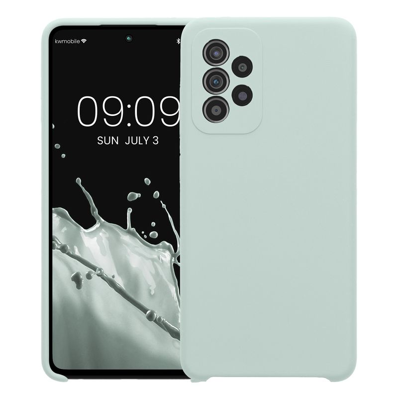Laptop, Telefoane si Tablete - Telefoane mobile si accesorii - Accesorii Telefoane - Huse telefoane - Husa Kwmobile pentru Samsung Galaxy A52/Galaxy A52 5G/Galaxy A52s 5G, anti-alunecare, silicon, menta - Infinity.ro
