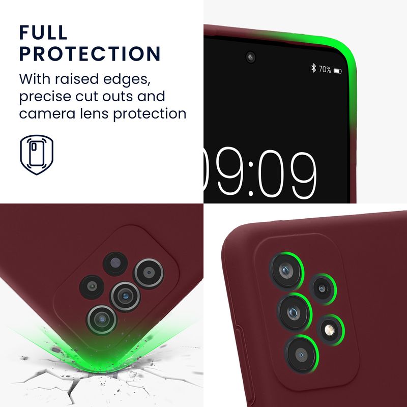 Laptop, Telefoane si Tablete - Telefoane mobile si accesorii - Accesorii Telefoane - Huse telefoane - Husa Kwmobile pentru Samsung Galaxy A52/Galaxy A52 5G/Galaxy A52s 5G, anti-alunecare, silicon, mov - Infinity.ro