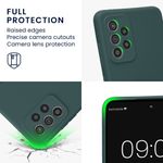 Laptop, Telefoane si Tablete - Telefoane mobile si accesorii - Accesorii Telefoane - Huse telefoane - Husa Kwmobile pentru Samsung Galaxy A52/Galaxy A52 5G/Galaxy A52s 5G, anti-alunecare, silicon, albastru verzui - Infinity.ro