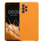 Laptop, Telefoane si Tablete - Telefoane mobile si accesorii - Accesorii Telefoane - Huse telefoane - Husa Kwmobile pentru Samsung Galaxy A52/Galaxy A52 5G/Galaxy A52s 5G, anti-alunecare, silicon, portocaliu - Infinity.ro