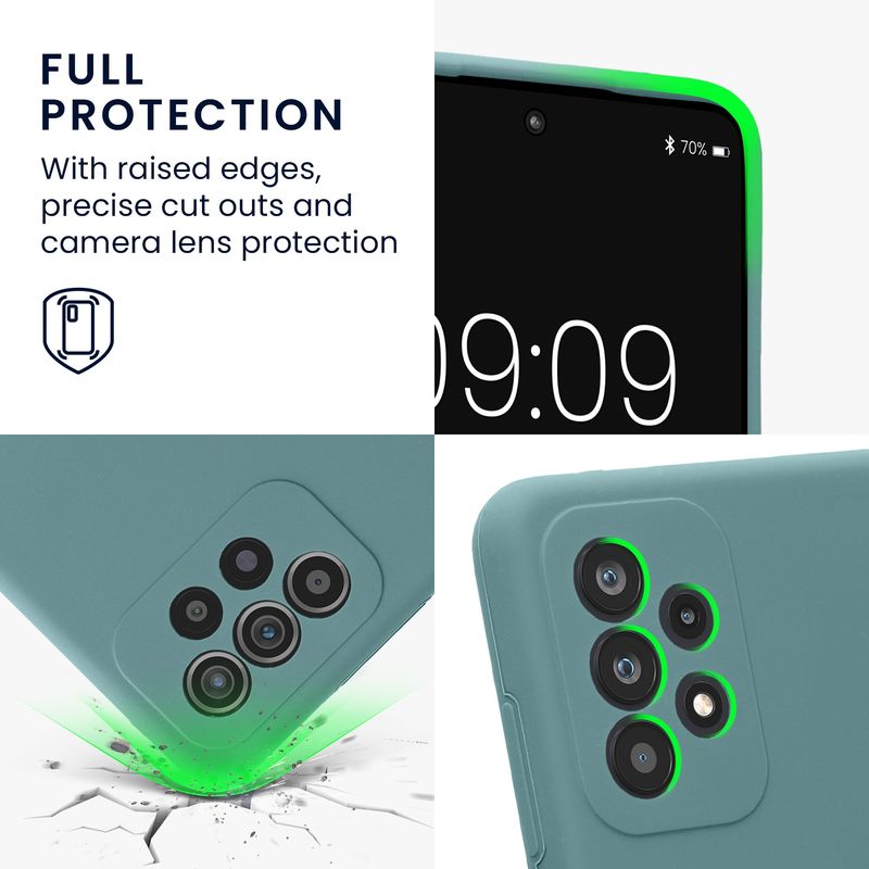 Laptop, Telefoane si Tablete - Telefoane mobile si accesorii - Accesorii Telefoane - Huse telefoane - Husa Kwmobile pentru Samsung Galaxy A52/Galaxy A52 5G/Galaxy A52s 5G, anti-alunecare, silicon, noapte - Infinity.ro