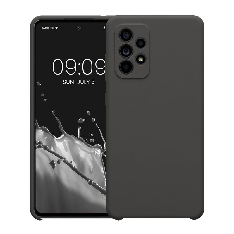 Laptop, Telefoane si Tablete - Telefoane mobile si accesorii - Accesorii Telefoane - Huse telefoane - Husa Kwmobile pentru Samsung Galaxy A52/Galaxy A52 5G/Galaxy A52s 5G, incarcare wireless, silicon, gri - Infinity.ro